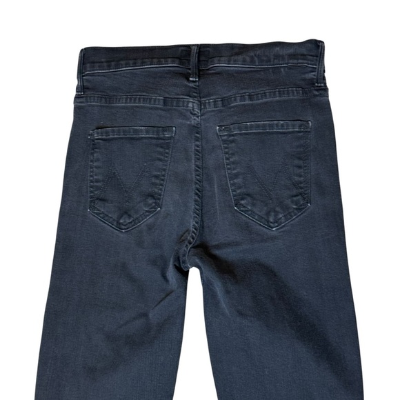 Mother Jeans Womens 25 Black Mid Rise Dazzler Ankle Not Guilty Straight Leg USA - Picture 6 of 13